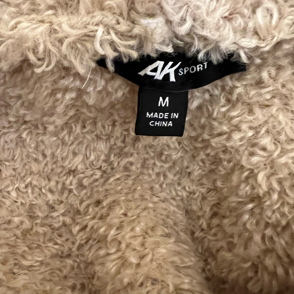 Beige Sherpa Hoodie - Picture 3 of 4